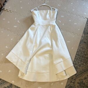 C/MEO Collection midi strapless dress